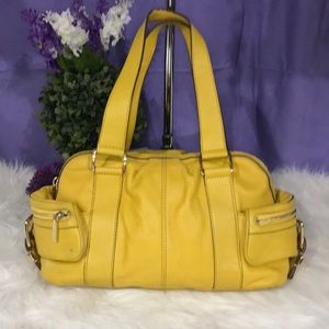 MMK Thick Yellow Leather Satchel